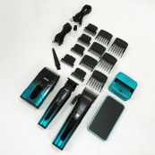 Комплект 3 в 1 VGR V-694 акумуляторна машинка для стрижки, триммер та електробритва шейвер. Колір: синій. Зображення №19