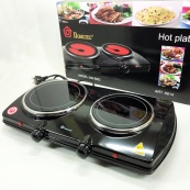 Електрична настільна плита Domotec MS-5852 2 конфорки склокерамічна 1200 Вт. Зображення №2