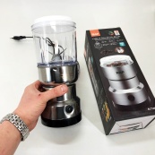 Кавомолка - блендер RAF R.7126 із нержавіючої сталі 300 Вт подрібнювач кавових зерен фруктів. Зображення №7