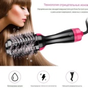 Фен Щітка гребінець 3в1 One step Hair Dryer 1000 Вт 3 режими випрямляч для укладання волосся стайлер з функцією іонізації. Зображення №14