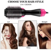 Фен Щітка гребінець 3в1 One step Hair Dryer 1000 Вт 3 режими випрямляч для укладання волосся стайлер з функцією іонізації. Зображення №20
