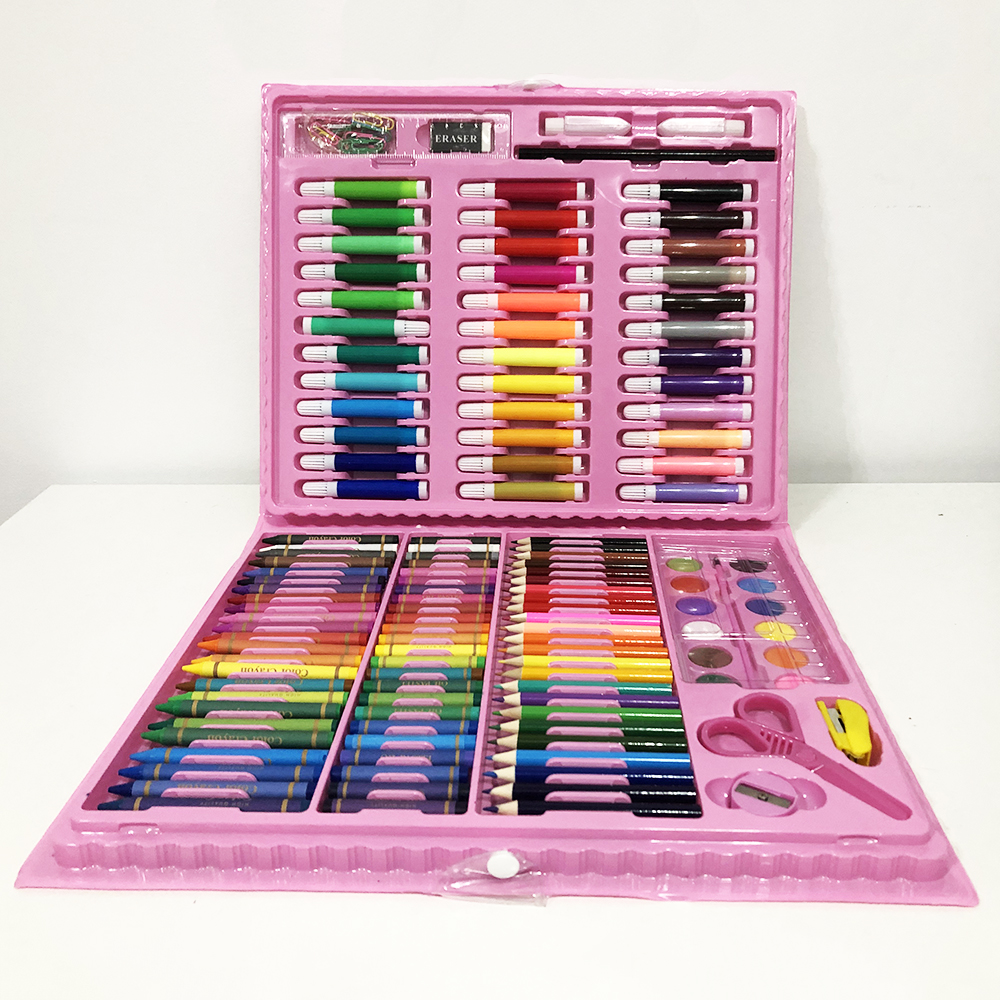 Художній набір валізу для творчості 208 предметів, Набори для юного художника. Колір: рожевий Художній набір валізу для творчості 208 предметів, Набори для юного художника. Колір: рожевий