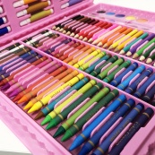 Художній набір валізу для творчості 208 предметів, Набори для юного художника. Колір: рожевий. Зображення №3 Художній набір валізу для творчості 208 предметів, Набори для юного художника. Колір: рожевий. Зображення №3