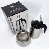 Гейзерна кавоварка UNIQUE UN-1903 на 9 чашок з нержавіючої сталі, гейзер для кави, кавник гейзерний. Зображення №2