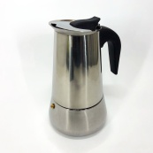 Гейзерна кавоварка UNIQUE UN-1903 на 9 чашок з нержавіючої сталі, гейзер для кави, кавник гейзерний. Зображення №4