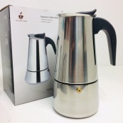 Гейзерна кавоварка UNIQUE UN-1903 на 9 чашок з нержавіючої сталі, гейзер для кави, кавник гейзерний. Зображення №8