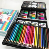 Набор для творчества в алюминиевом чемодане Единорог 145 предметов, чемодан для рисования детский кейс. Цвет: голубой. Изображение №12 Набор для творчества в алюминиевом чемодане Единорог 145 предметов, чемодан для рисования детский кейс. Цвет: голубой. Изображение №12