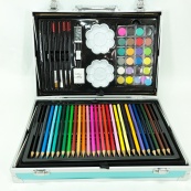 Набор для творчества в алюминиевом чемодане Единорог 145 предметов, чемодан для рисования детский кейс. Цвет: голубой. Изображение №15 Набор для творчества в алюминиевом чемодане Единорог 145 предметов, чемодан для рисования детский кейс. Цвет: голубой. Изображение №15