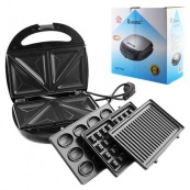 Мультипекарь вафельница бутербродница сендвичница гриль электрическая 4 в 1 с формами Domotec MS-7704. Изображение №4 Мультипекарь вафельница бутербродница сендвичница гриль электрическая 4 в 1 с формами Domotec MS-7704. Изображение №4