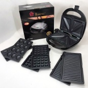 Мультипекарь вафельница бутербродница сендвичница гриль электрическая 4 в 1 с формами Domotec MS-7704. Изображение №20 Мультипекарь вафельница бутербродница сендвичница гриль электрическая 4 в 1 с формами Domotec MS-7704. Изображение №20