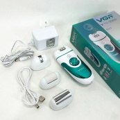 Эпилятор VGR V-700 Женский беспроводной с подсветкой для ног и зоны бикини, пемза, электробритва для ног. Изображение №2