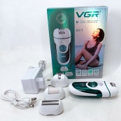 Эпилятор VGR V-700 Женский беспроводной с подсветкой для ног и зоны бикини, пемза, электробритва для ног. Изображение №3