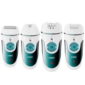 Эпилятор VGR V-700 Женский беспроводной с подсветкой для ног и зоны бикини, пемза, электробритва для ног. Изображение №4