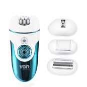Эпилятор VGR V-700 Женский беспроводной с подсветкой для ног и зоны бикини, пемза, электробритва для ног. Изображение №6