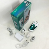 Эпилятор VGR V-700 Женский беспроводной с подсветкой для ног и зоны бикини, пемза, электробритва для ног. Изображение №15