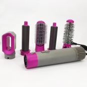 Фен-щітка стайлер 5 в 1 мультистайлер для завивки та укладання волосся повітря з насадками. Зображення №9