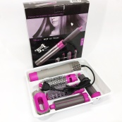 Фен-щітка стайлер 5 в 1 мультистайлер для завивки та укладання волосся повітря з насадками. Зображення №10