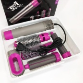 Фен-щітка стайлер 5 в 1 мультистайлер для завивки та укладання волосся повітря з насадками. Зображення №11