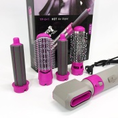 Фен-щітка стайлер 5 в 1 мультистайлер для завивки та укладання волосся повітря з насадками. Зображення №14
