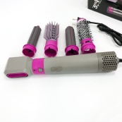 Фен-щітка стайлер 5 в 1 мультистайлер для завивки та укладання волосся повітря з насадками. Зображення №17