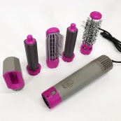 Фен-щітка стайлер 5 в 1 мультистайлер для завивки та укладання волосся повітря з насадками. Зображення №19