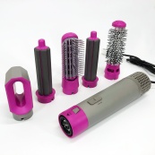 Фен-щітка стайлер 5 в 1 мультистайлер для завивки та укладання волосся повітря з насадками. Зображення №20