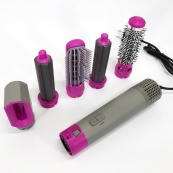 Фен-щітка стайлер 5 в 1 мультистайлер для завивки та укладання волосся повітря з насадками. Зображення №21