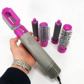 Фен-щітка стайлер 5 в 1 мультистайлер для завивки та укладання волосся повітря з насадками. Зображення №22