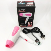 Фен для волосся складаний дорожній Gemei GM-1756 1200 Вт, Домашній фен для укладання. Колір: рожевий. Зображення №2