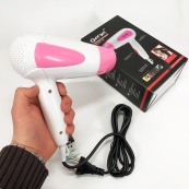 Фен для волосся складаний дорожній Gemei GM-1756 1200 Вт, Домашній фен для укладання. Колір: рожевий. Зображення №8
