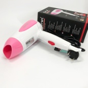 Фен для волосся складаний дорожній Gemei GM-1756 1200 Вт, Домашній фен для укладання. Колір: рожевий. Зображення №10