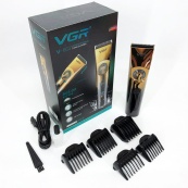 Профессиональная беспроводная машинка для стрижки VGR V-663 триммер для волос, бороды и усов. Изображение №8