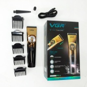 Профессиональная беспроводная машинка для стрижки VGR V-663 триммер для волос, бороды и усов. Изображение №17