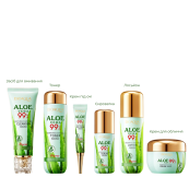 Подарунковий набір косметики для обличчя Bioaqua Aloe Vera з екстрактом алое, 6 продуктів. Изображение №2