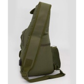 Тактична сумка через плече військова нагрудна сумка ЗСУ однолямкова сумка універсальна армійська Хакі. Зображення №7