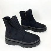 Челсі жіночі 38р 24см чорні, Черевики жіночі утеплені флісом, Базарні жіночі теплі чоботи. Зображення №4