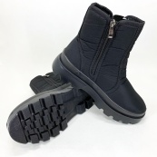 Челсі жіночі 37р 23.5см чорні, Жіночі черевики з нейлону, Жіночі черевики зі штучним хутром. Зображення №2