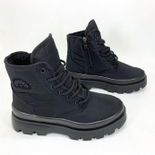 Сапоги женские 41р 26см, Ботинки кожаные женские рифленая подошва, Зимние бурки женские. Изображение №3