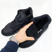 Ботинки мужские 45р 29см, Термо кроссовки зимние, Зимние мужские кроссовки из текстиля. Изображение №4