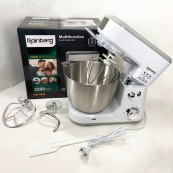 Кухонний комбайн Rainberg RB-8082 3200 Вт, Планетарний міксер-тестоміс з чашею 5л, 3 насадки, 6 швидкостей. Зображення №8