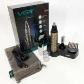 Тример VGR 4 в 1 V-621, Чоловічі електробритви для обличчя, Бритва для вологого видалення волосся.. Зображення №11