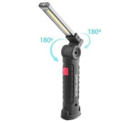 Фонарь кемпинг W51-SMD+COB, поворот на 180º+180º, магнит, зажим, крюк для подвеса, встроенный аккумулятор. Изображение №10