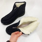 Ботинки мужские из ткани утепленные 42р 28см, домашние мужские валенки. Изображение №13