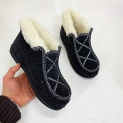 Черевики жіночі хутряні утеплені 37р 23см, Зимові кімнатні тапочки жіночі, Тапочки з хутром. Зображення №18