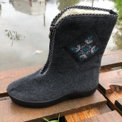 Жіночі чоботи 39р 25см. Хутряні, високі, утеплені, Теплі капці чуні, Суконні зимові бурки. Зображення №3