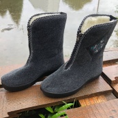 Жіночі чоботи 39р 25см. Хутряні, високі, утеплені, Теплі капці чуні, Суконні зимові бурки. Зображення №14