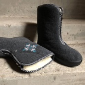 Жіночі чоботи 39р 25см. Хутряні, високі, утеплені, Теплі капці чуні, Суконні зимові бурки. Зображення №15