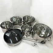 Набор посуды 12 предметов ASTRA A-2412, набор казанов, набор кастрюль из нержавеющей стали. Изображение №2