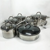 Набор посуды 12 предметов ASTRA A-2412, набор казанов, набор кастрюль из нержавеющей стали. Изображение №12