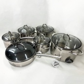 Набор посуды 12 предметов ASTRA A-2412, набор казанов, набор кастрюль из нержавеющей стали. Изображение №14